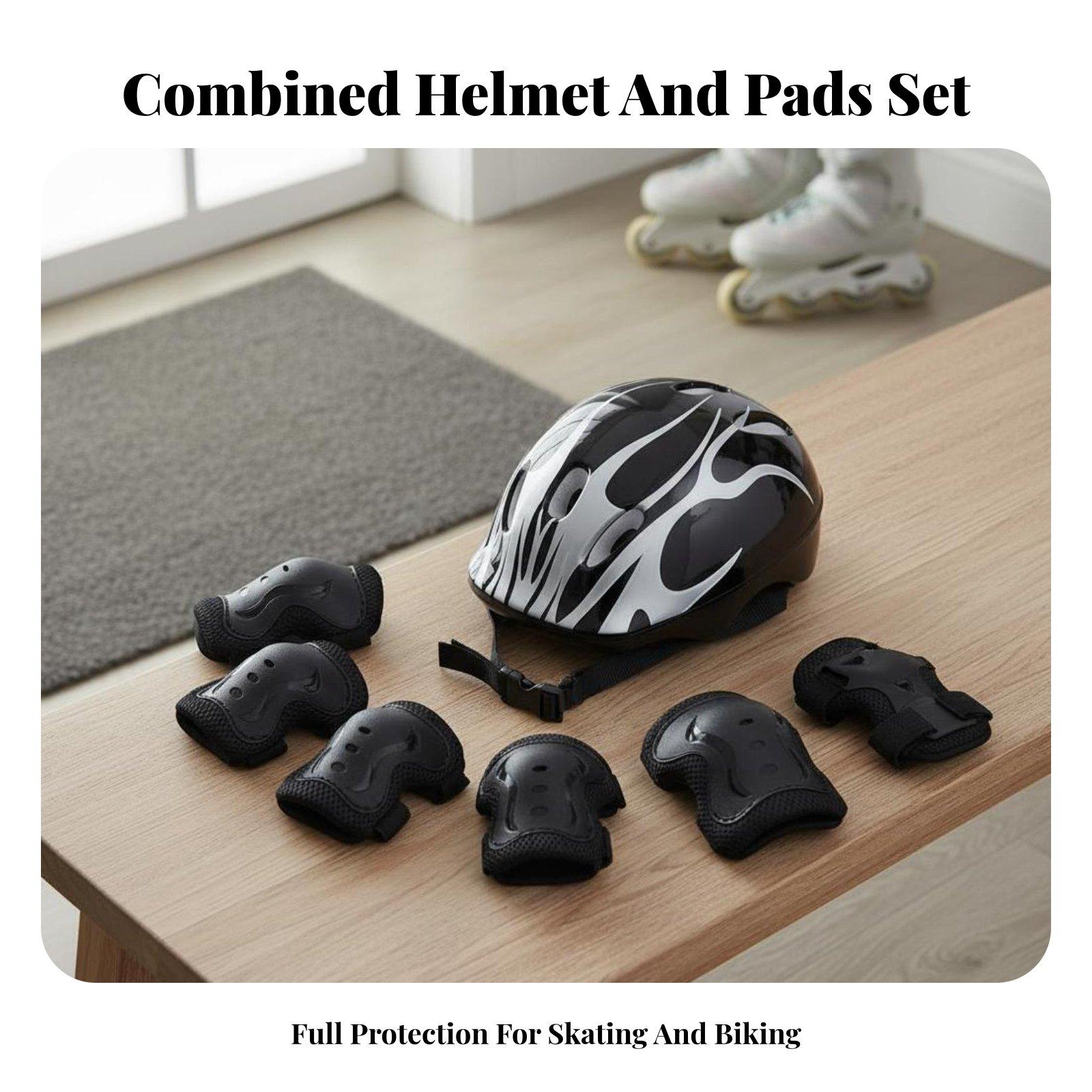 Scooter Helmet Set - 어린이 헬멧 및 무릎, 팔꿈치, 손목