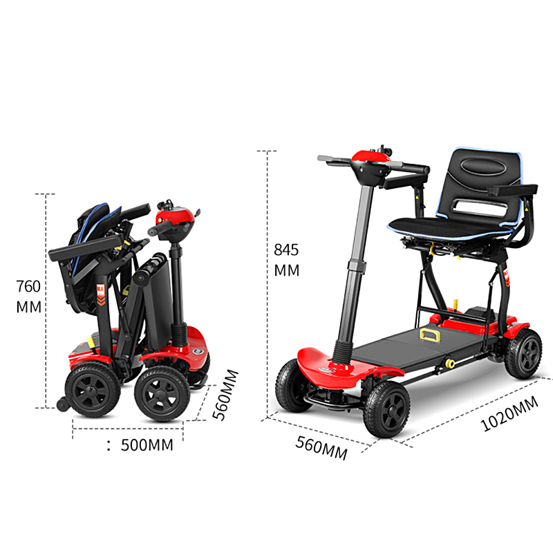 신제품 자동 접이식 경량 4륜 노인 및 장애인용 전동  - Folding Electric Scooter 리뷰 및 가격