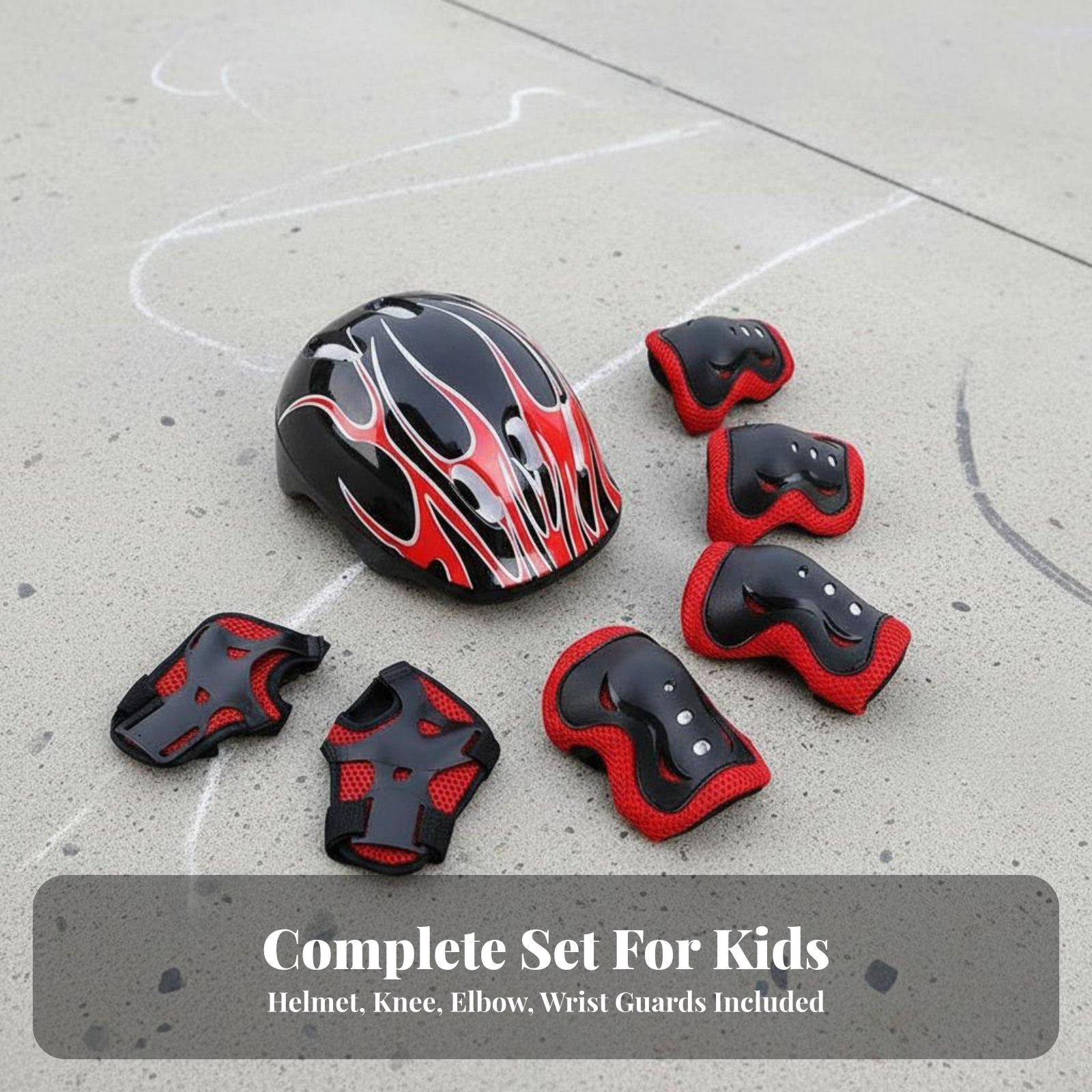 어린이 헬멧 및 무릎, 팔꿈치, 손목 보호대 세트 다목 - Scooter Helmet Set 리뷰 및 가격