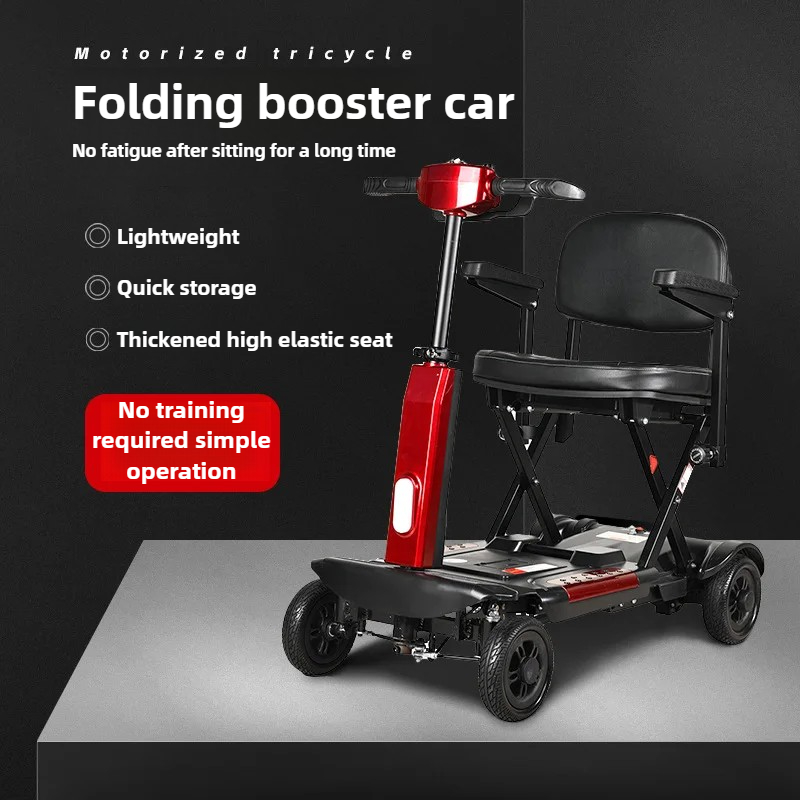 새로운 4륜 노인 장애인 자동 접이식 스쿠터 편리한 리 - Folding Electric Scooter 리뷰 및 가격